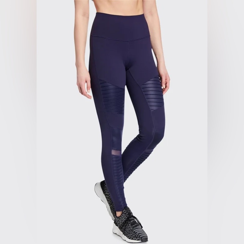 Alo high waist navy moto leggings